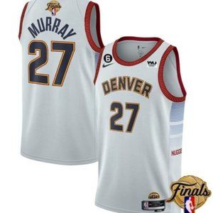 Men's Denver Nuggets #27 Jamal Murray Silver 2023 Finals Icon Edition With NO.6